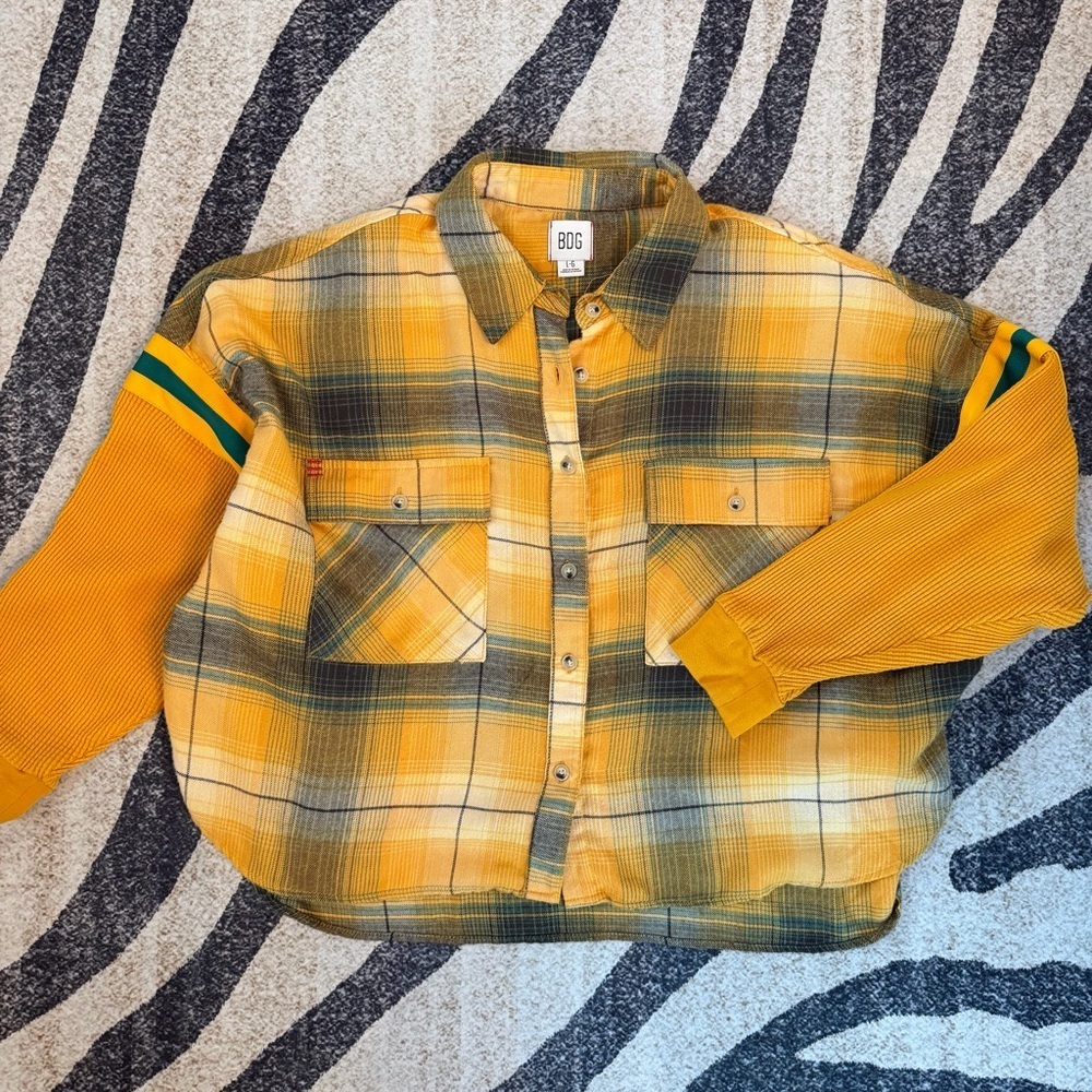 NWOT Urban Outfitters BDG Caleb Sporty Flannel Shirt Large